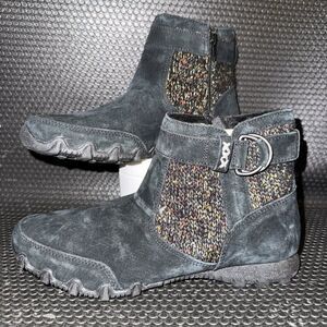 Skechers Bikers Lite High Grade Black Suede Comfort Booties Women’s Size 7